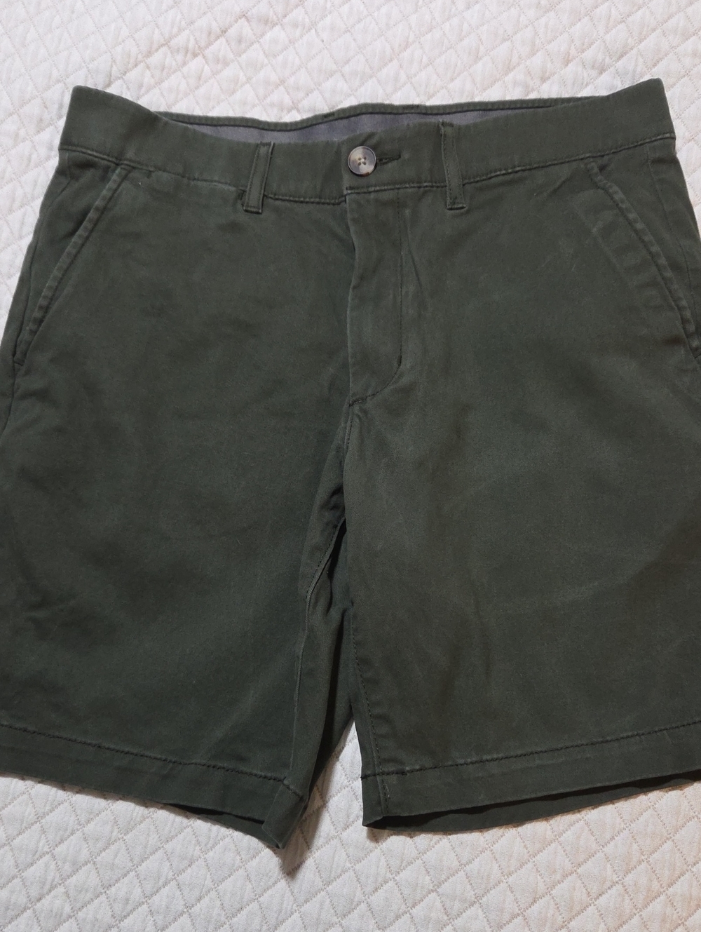 Sonoma Men's Dark Olive Flat-Front Shorts